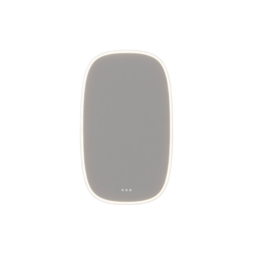 Squircle spegel med belysning och ljusstyrning