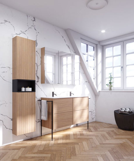 Angular dubbelt tvättställ