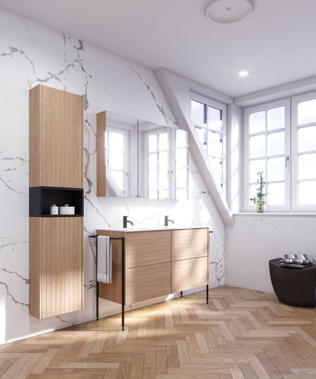 Angular dubbelt tvättställ