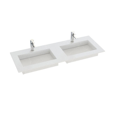 Angular dubbelt tvättställ i specialmått