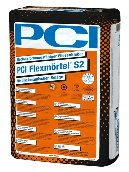 PCI Flexmörtel S2 – Högflexibel fästmassa för storformatsplattor