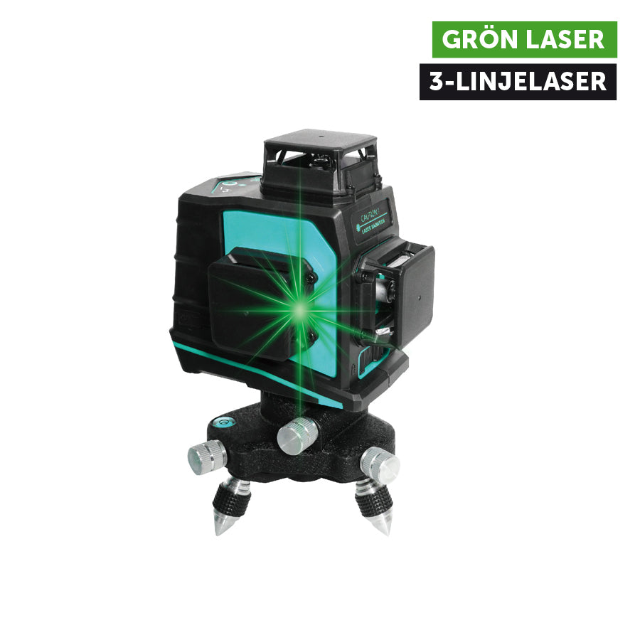 Laserkit Bihui LLG12 Green – Självnivellerande 3-linjelaser med grön stråle