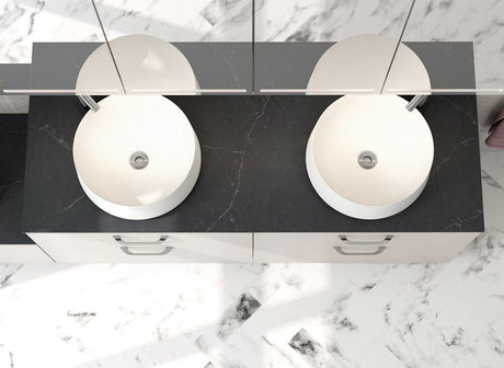 2 x utskärningar till fristående tvättställ