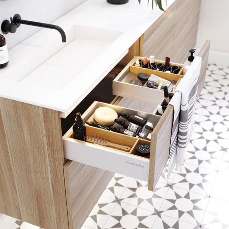 Angular dubbelt tvättställ i specialmått